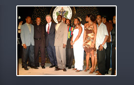 Boo Hinkson with President Bill Clinton